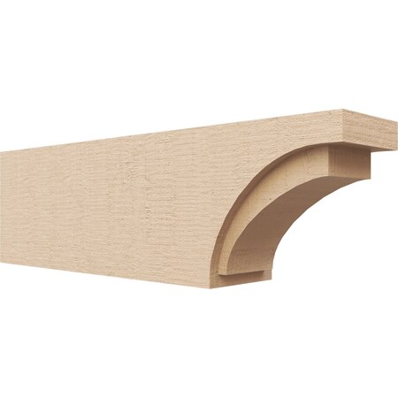 Ekena Millwork 4in. W x 6in. H x 20in. L Rivera Woodgrain TimberThane Rafter Tail, Primed Tan RFTUR04X06X20RIVRCPR